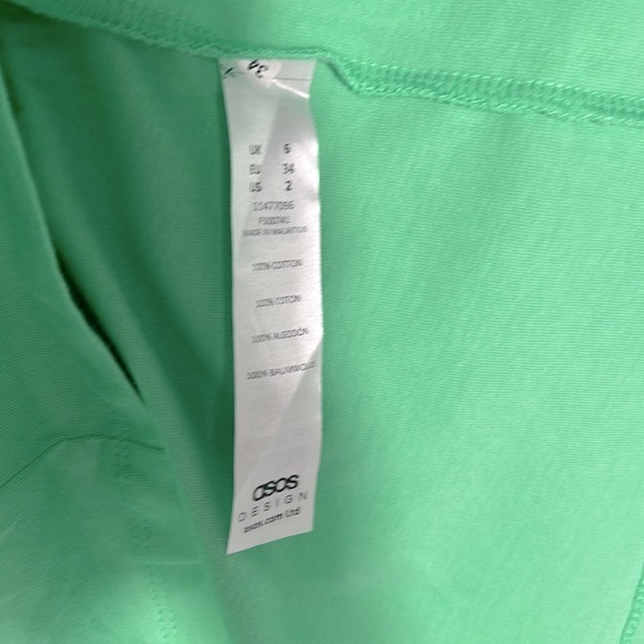 NWOT ASOS DESIGN peplum green t-shirt dress UK6 US2 - Picture 3 of 4